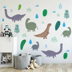 Factory Custom New Cartoon Animal Wall Sticker <b>for</b> <b>Boys</b> Bedroom Nursery Rome Wall Decals Cute Dinosaur Wall Stickers <b>Wallpaper</b> - Product Image 3