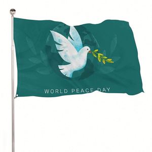 3x5ft Polyester Custom Durable Dove of Peace World Peace Day <b>Flags</b> for Outdoor Indoor Decoration - Product Image 1