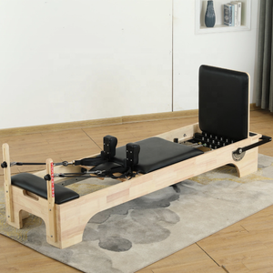 Reformer de Pilates <span class=keywords><strong>Alegro</strong></span>, Juego de 5 Piezas, Aleación de Aluminio y Roble, Corrector de Columna Cadillac, Escalera, Barra, Silla - Product Image 2