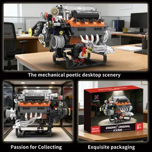Kaiyu K96215 Set di Blocchi da Costruzione in Plastica ABS con Modello di <span class=keywords><strong>Motore</strong></span> V8, 767 Pezzi, Scala 1:12, Giocattolo Educativo per Età 14+ - Product Image 5