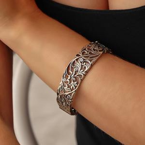 925 Sterling Silver Romantic Women's <b>Bracelet</b> with White Zircon Handmade Turkish Jewelry - Product Image 4