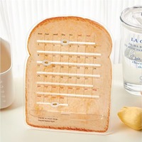 Calendrier de bureau transparent en acrylique avec animaux mignons, décoration de bureau, cadeau, calendrier perpétuel