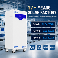 Batteries solaires au lithium-ion à cycle profond ANERN Power Backup 100ah 200ah 300ah 15kwh 25.6v 51.2v Pack de batteries Lifepo4
