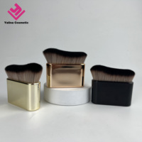 Pinceau professionnel pour le corps Kabuki avec grand manche plat synthétique, poudre douce, fond de teint, fard à joues, pinceau pour le visage, vente en gros