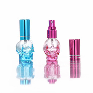 Spot B001-8ml Square Compact Color <strong>Skull</strong> Perfume Acid Etch <strong>Glass</strong> Pump Sprayer Reed Diffuser Portable Packaging Empty <strong>Bottle</strong> - Product Image 6