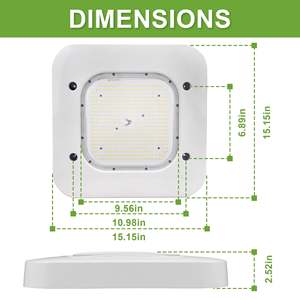 150W LED Canopy <b>Light</b>-5700K-<b>Square</b>-19500 Lumen-Gas Station Lighting-5 Years Warranty - Product Image 4