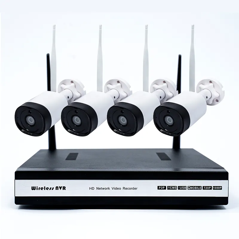 XONZ 미니 스타일 감시 보안 시스템 CCTV IP 4 카메라 와이파이 NVR Tuya APP TF 알람 와이파이 NVR 키트