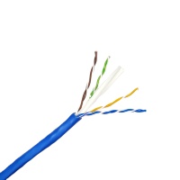 Câble de réseau Ethernet certifié de haute qualité, câble de données 4PR CAT6 UTP, conducteur en cuivre, gaine en PVC, câble LAN