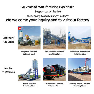 Planta Mezcladora de Concreto Portátil Pequeña Totalmente Automática YILI de 25m3/hora, Planta Dosificadora de Concreto Móvil Lista para Usar - Product Image 5