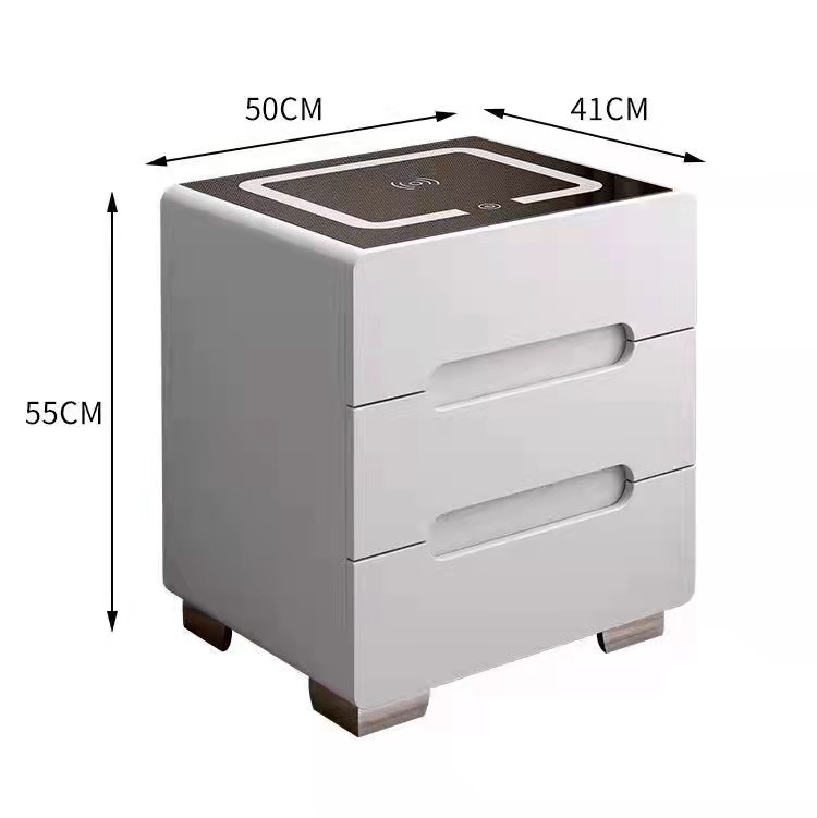 Нордическая умная прикроватная тумбочка из МДФ с распылителем, тумбочка с зарядкой для ноутбука