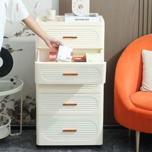 Armoire de rangement pour salle de bain, rangement pour l'espace restant dans la salle de bain, armoire de rangement en plastique imperméable à 3-4 niveaux avec roulettes - Product Image 2