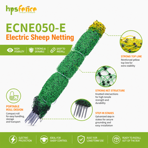 HPSFENCE ODM/OEM ECNE050-E Malla Eléctrica para Ovejas, Rollo de Cerca Portátil <span class=keywords><strong>Verde</strong></span> para Pastoreo, Corral Temporal, Granja - Product Image 2
