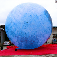 Décoration de fête sur le thème de l'espace, planète gonflable, Terre, Lune et neuf planètes gonflables suspendus avec modèle LED