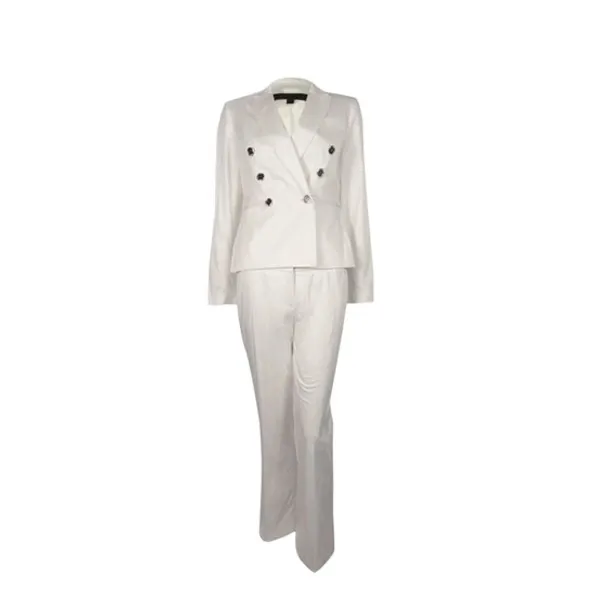 Ladies stylish pant suit business white formal pant suits