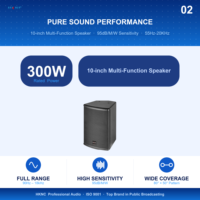 Speaker Multifungsi HK-GS2A10 10 Inch 300W 8 Ohm Sistem Suara DJ Pertunjukan Live Peralatan Audio
