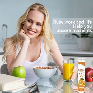 วิตามินวีซีแบบเม็ดฟู่ รสส้มหวาน สำหรับส่งออกข้ามพรมแดน บำรุงสมอง สำหรับผู้ใหญ่และเด็ก 20 เม็ด - Product Image 5