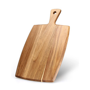 Tabla de cortar de madera de acacia de 43.18 cm x 25.40 cm con asa para servir carne y uso en la cocina - Product Image 5