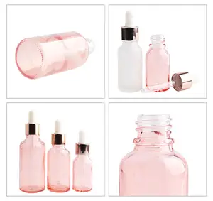 1 Unze 5ml 10ml 15ml 20ml 30ml 50 ml 100ml 10 30 50 ml 1 Unze leeres Gesicht Serum rosa ätherisches Öl Tropfer Glasflasche mit Tropfer