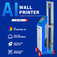 Impresora de pared automática inteligente AI, cabezal de impresión dual, tipo de rueda, máquina de impresora de inyección de tinta Vertical 3D, impresoras de pared, 2017