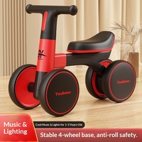 Vélo d'équilibre pour enfants, vélo à roulettes pour bébé sans pédales, niveau débutant pour les enfants de 1 à 4 ans avec musique