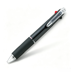Stylo bille multi-couleurs Jetstream 3, 0,5 mm, rétractable, corps en PC recyclé, grip en caoutchouc, pour bureau, école, écriture, remplaçable - Product Image 1