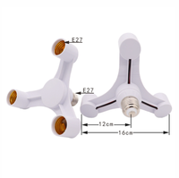 Répartiteur de têtes d'ampoules à LED multifonctionnel blanc E27 Base de support de lampe 1/2/3/5/6/7 Convertisseur pour prise de cuisine de garage