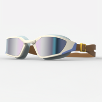 Lunettes de natation junior en silicone souple étanches avec double sangle et pont nasal remplaçable