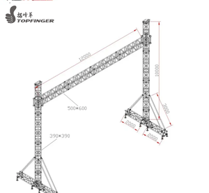 Bon marché, structure sonore carrée argent/noir, haut-parleur de toit léger, toile de fond de scène, treillis modulaire à connexion rapide en aluminium - Product Image 1