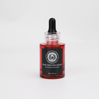 Nouvelle conception personnalisée, flacon compte-gouttes en verre transparent de 30 ml (1 oz) avec col en caoutchouc noir et design à épaule plate pour crème visage et gouttes pour les yeux