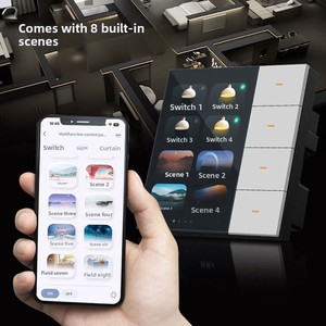 Sixgwh cho ZigBee cảm ứng thông minh chuyển đổi Pro 4-gang Radar cảm biến màu Temp mờ Rèm kiểm soát IP66 không thấm nước <span class=keywords><strong>220V</strong></span> cuộc sống thông minh - Product Image 4