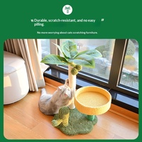 Arbre à chat avec maisonnette, plateforme de saut intégrée, griffoir en sisal et jouet pour chat, vente en gros à l'exportation