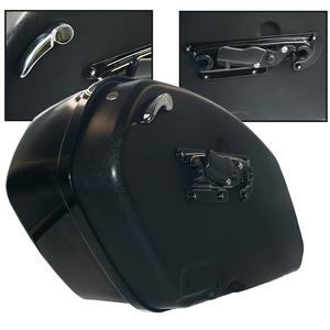 Sacoches de <span class=keywords><strong>moto</strong></span> noires brillantes pour Harley Softail Low Rider ST FXLRST 2022-2024 Street Bob 2018 + ABS et <span class=keywords><strong>cuir</strong></span> - Product Image 4