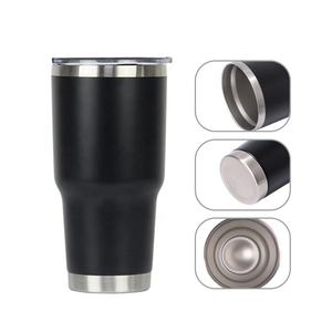 도매 사용자 정의 로고 30 oz 스테인레스 스틸 여행 커피 텀블러 컵 뚜껑과 빨대로 이중 벽 및 진공 절연 - Product Image 4