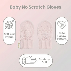 <span class=keywords><strong>Manoplas</strong></span> para Bebé, Adorable Diseño de Punto Calado, Suaves y Cálidas, <span class=keywords><strong>Antiarañazos</strong></span>, Diseño con Logotipo Personalizado - Product Image 5