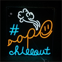 Narguilé personnalisé en acrylique avec éclairage LED néon, vente chaude, classé IP67, décoration de vitrine et de mur pour bar à chicha et boutique de fumée