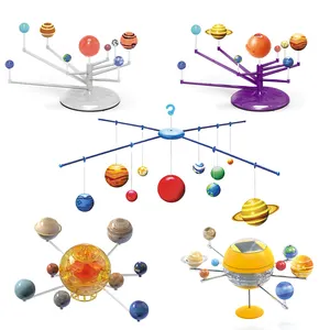 Modello didattico personalizzato di astronomia nove pianeti giocattoli di pittura fai da te stelo kit educativi sistema solare per bambini