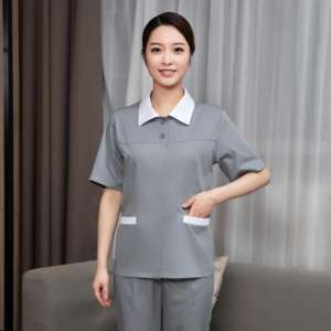 Eleganti Uniformi Bianche con Colletto <span class=keywords><strong>per</strong></span> Hotel, Nuovo Design Confortevole <span class=keywords><strong>per</strong></span> Personale di Pulizia, Vendite Premium - Product Image 6