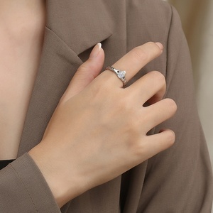 <span class=keywords><strong>Bague</strong></span> classique originale en zircon en forme de cœur, argent 925, gravure irlandaise <span class=keywords><strong>Claddagh</strong></span>, <span class=keywords><strong>bague</strong></span> de mariage pour femmes - Product Image 5