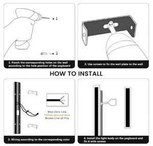 Lámpara de Pared Interior y Exterior Regulable de 100 cm, Lámparas de Pared LED Impermeables IP65 para Exteriores, para Jardín, Balcón, Villa - Product Image 4