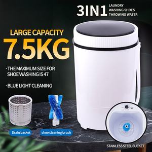 Lavadora de zapatos semiautomática pequeña de un solo cilindro de cubo redondo grande para el hogar - Product Image 2