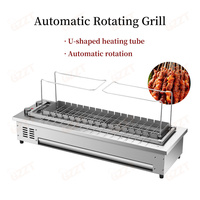 Machine à brochettes de barbecue en acier inoxydable à rotation automatique, équipement de barbecue sans fumée, rôtissoire de table pour viande
