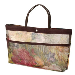 Sac fourre-tout pour femmes, poignée fleurie, sac en maille, écologique, réutilisable, sac fourre-tout pour femmes - Product Image 5