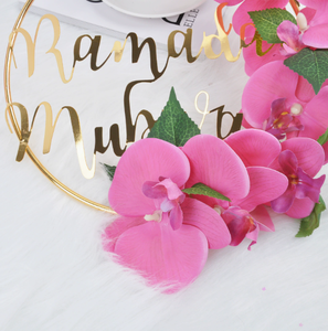 DAMAI Easter Party Supplies Disposable Hollow-out Wooden Welcome Decoration for Party With Wooden Bow Bow Garland - Product Image 3