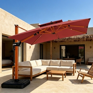 Grand Parasol d'Extérieur Personnalisé à LED, en Aluminium, pour Jardin, Plage, Patio, Publicité, ou Panneau Solaire - Product Image 2