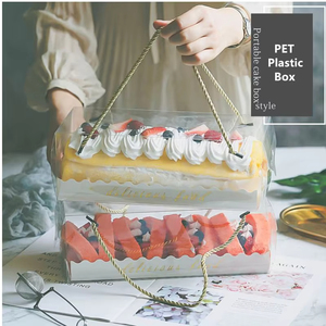 Scatola Trasparente in PET per <span class=keywords><strong>Torte</strong></span> di Compleanno con Vassoio Rimovibile, Antipolvere, Grado Alimentare, Design Trasparente Personalizzabile per Regali e Artigianato - Product Image 1