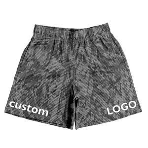 Custom Mesh Shorts Fitness Embroidery With Cross High Quality Wholesale Camouflage Breathable Fashion Casual Men's Mesh Shorts