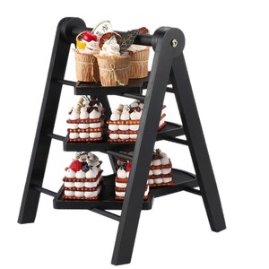 Wooden Dessert <b>Cake</b> Storage Rack <b>3</b> <b>Tier</b> Multi Layer Snack Organizer Display <b>Stand</b> For Party Kitchenware Reusable - Product Image 5