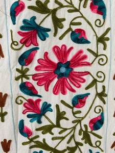 Traditional Cotton Suzani <b>Throw</b> Hand Embroidered Bedsheet <b>Bed</b> <b>Cover</b> Uzbek Textile Colorful Wall Decor - Product Image 1