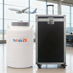 Tanque de nitrógeno líquido para transporte de aviones de 25L Material de aluminio para aviación nitrógeno líquido Dewar - Product Image 1