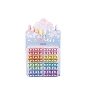 Surligneur scintillant parfumé aux fleurs Jiwushe HP7661, lot de 144 pièces, encre permanente, pointe inclinée pour journalisation et coloriage - Product Image 5